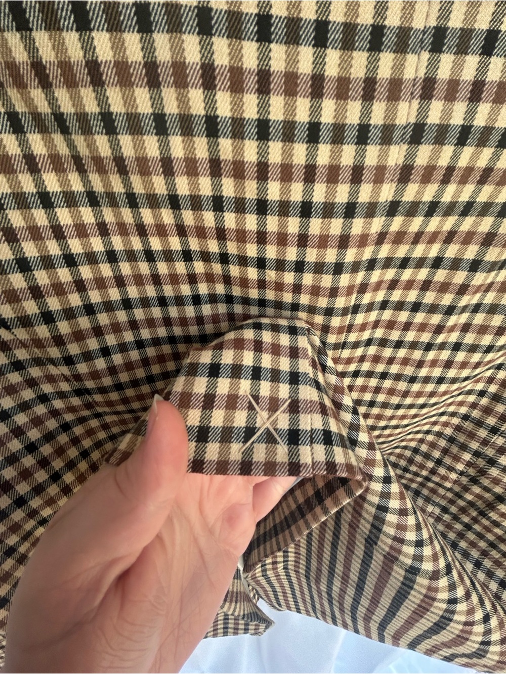 Rails - Chelsea Cafe Check - Beige and Brown Checked Double-Breasted Blazer - Picture 9 of 16